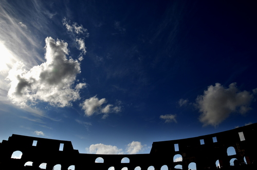 The Colosseum, Rome, late evening